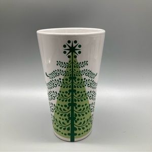 Starbucks 2011 Christmas Latte Mug 16 oz Green Tree Tall